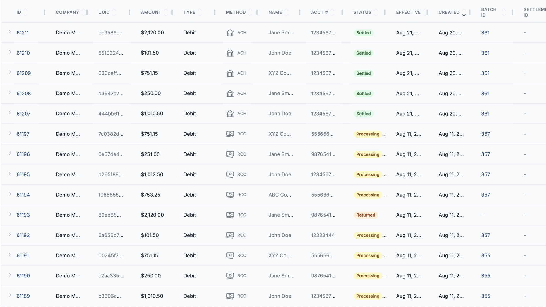Accounting-friendly exports and detailed historical insights screenshot