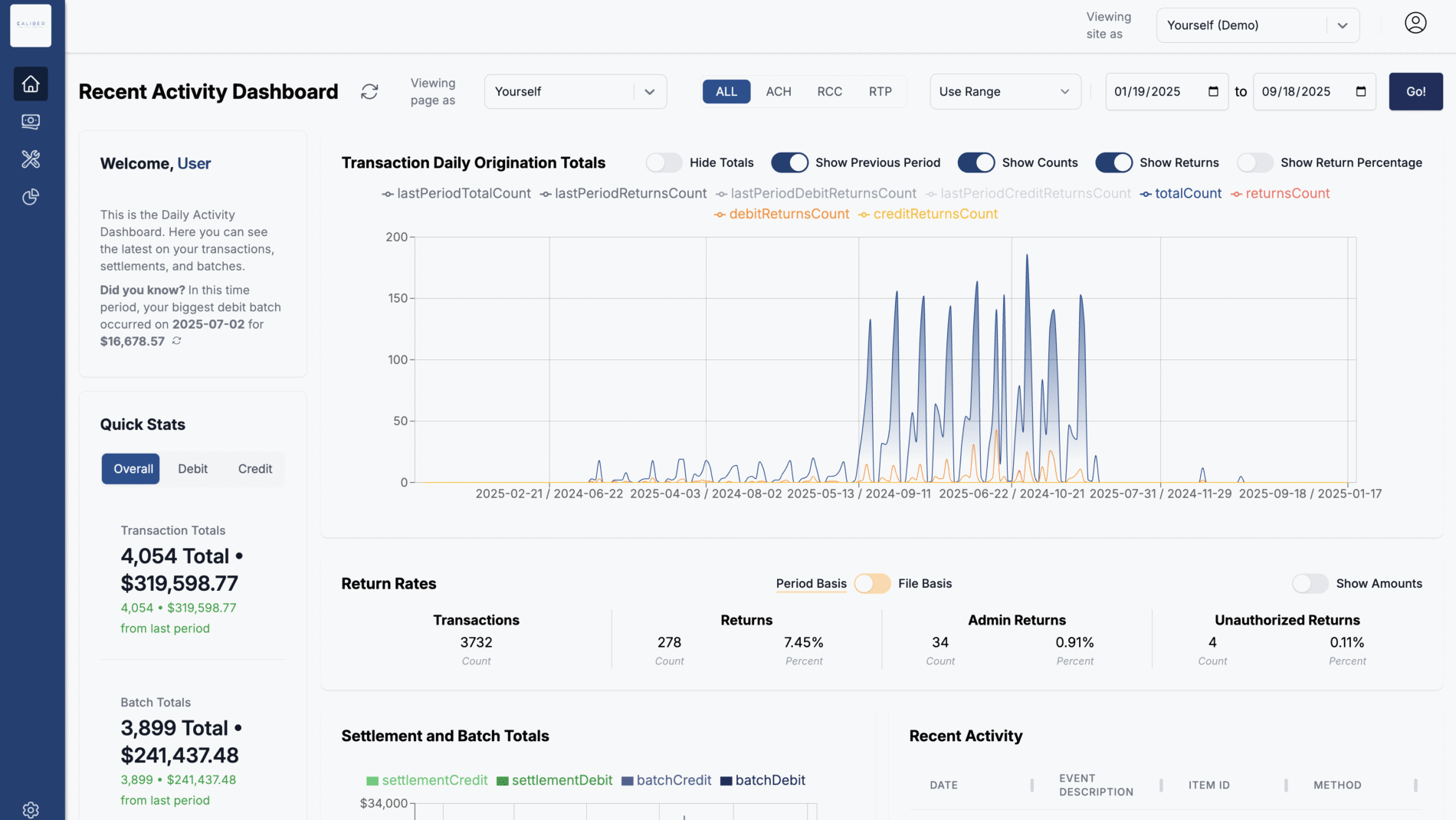 ACH return visibility—before it becomes a problem screenshot